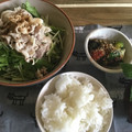 食いしん坊Cocco's cooksnap of when they made 水菜と豚こまのさっぱりタレぽん和え.