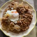 たまゴン♪'s cooksnap of when they made 温玉納豆みそ豚丼.