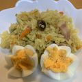 pinkyj's cooksnap of when they made 超早技！フライパンで簡単お米からピラフ！.