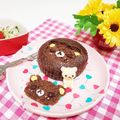 2525招き猫's cooksnap of when they made 北海道チーズ蒸しケーキ♪コリラックマ♥️.