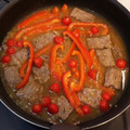 ♡yummy♡'s cooksnap of when they made 簡単中華☆牛サーロインとトマト黒酢炒め.