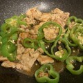 u_usim's cooksnap of when they made 虎皮青椒　(焼ピーマンと豚肉の炒め）.