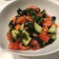 yumtas♥'s cooksnap of when they made トマトとキュウリとワカメの中華サラダ.