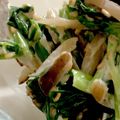 MULA's cooksnap of when they made ほうれん草とごぼうのごまマヨサラダ.