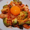 コンテちゃん's cooksnap of when they made 卵黄とろ～りアボキムチ.