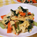 あ～ちゃんさ～ちゃん's cooksnap of when they made あと一品に✿小松菜と人参と大根の卵とじ.