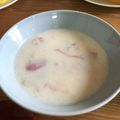 is♡'s cooksnap of when they made 桃の丸ごと冷製スープ.