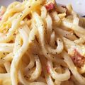 37号's cooksnap of when they made レンジで簡単！カルボナーラ風うどん☆.