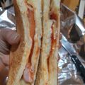 家族の美味しい☆'s cooksnap of when they made フライパンでハムとチーズのホットサンド＊.