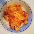 ママあちゃ's cooksnap of when they made トマト缶で、スピード洋風☆親子丼♡ランチ.