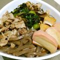 ハナレ's cooksnap of when they made 小松菜・厚揚げ・豚肉・春雨・しめじの煮物.
