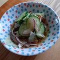 クックG623X5☆'s cooksnap of when they made きゅうりカニカマ紫玉ねぎワカメの酢の物☆.