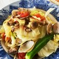 2人の息子's cooksnap of when they made 絶品！春キャベツとあさりのペペロンチーノ.