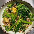 クックamicchi's cooksnap of when they made 小松菜☆鶏ひき肉☆卵のオイスターソース☆.