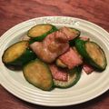 こつゆ514's cooksnap of when they made きゅうりとベーコンのわさび醤油炒め.