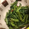 料理ニガテ系女子☆'s cooksnap of when they made 空芯菜のピリ辛にんにく炒め.