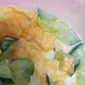 まーやん☆☆'s cooksnap of when they made たまごときゅうりのサラダ♡手抜き料理♡.