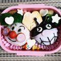 にくにくにくにくにく's cooksnap of when they made アンパンマン♡バイキンマン仲良しキャラ弁.