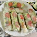 neoem's cooksnap of when they made レンジでやわらか♡豚しゃぶサラダ生春巻き.