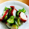 tomatoast's cooksnap of when they made ✽定番副菜♡たこと胡瓜とわかめの酢の物.