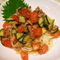 イルカとくま。's cooksnap of when they made ゴマが美味しいトマト素麺.