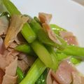 Seira's cooksnap of when they made アスパラとハム炒め.