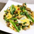 アイリッシュショコラ's cooksnap of when they made ニラとしめじのピリ辛たまごとじ.