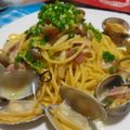 辰夫女子's cooksnap of when they made あさりとベーコンのペペロンチーノ☆.