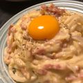 skyhi24's cooksnap of when they made 生クリーム不使用！簡単カルボナーラ.