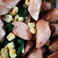 大和mama's cooksnap of when they made つるむらさき、ウインナー、バター炒め.