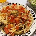 さちょんちょん's cooksnap of when they made 簡単美味☆とろっナスとトマトの冷製パスタ.