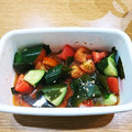abeman's cooksnap of when they made トマトときゅうりのポン酢和え.