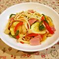 Richland☆Y's cooksnap of when they made ピーマンの彩りパスタ.