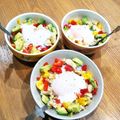 島猫。's cooksnap of when they made アボカドとひき肉のカラフルライスボール.