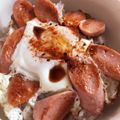てんどん母ちゃん's cooksnap of when they made 小腹が空いたら魚肉ソーセージで目玉焼き丼.