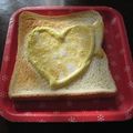 ゆっかka's cooksnap of when they made 愛情たっぷり＊❤模様のトースト＊.