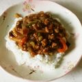 nana_tenjo's cooksnap of when they made ひき肉たっぷり！一皿満足！！時短カレー.