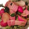 inLondon's cooksnap of when they made 簡単♪ ラディッシュとベーコンの醤油炒め.