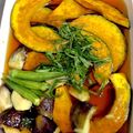 ♪sun♪sun♪'s cooksnap of when they made 茄子とカボチャの揚げ浸し.