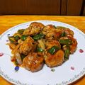 もものおばあちゃん's cooksnap of when they made 簡単 豚こまメイン ニラと酢豚風炒め.