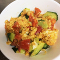 caruga's cooksnap of when they made 旨いぞ！キュウリとトマトの卵炒め　.