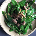 a_cossa's cooksnap of when they made ✻絹さやとひき肉のしょうが炒め✻.
