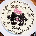 あ☆せ's cooksnap of when they made 結婚記念日★ミッキーミニー時短2段ケーキ.