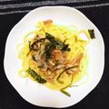 ちょこもぐたん's cooksnap of when they made 鶏ささみと梅と大葉のおろしポン酢パスタ♪.