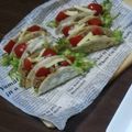 缶チュー's cooksnap of when they made アルミホイルと餃子の皮で簡単タコス◎.