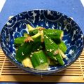 お料理ニャロメ's cooksnap of when they made 簡単♪叩き胡瓜の梅おかか胡麻油和え.