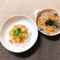 sAix59's cooksnap of when they made ひな祭り離乳食☆ちらし寿司風3色粥.