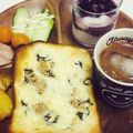 choco831's cooksnap of when they made 大葉と胡麻のチーズトースト.