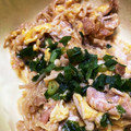 くりfam's cooksnap of when they made 豚バラとエノキの玉子とじ炒め.