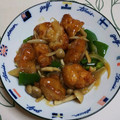 nyangomama's cooksnap of when they made 簡単中華・鶏唐揚げリメイク→油淋鶏.